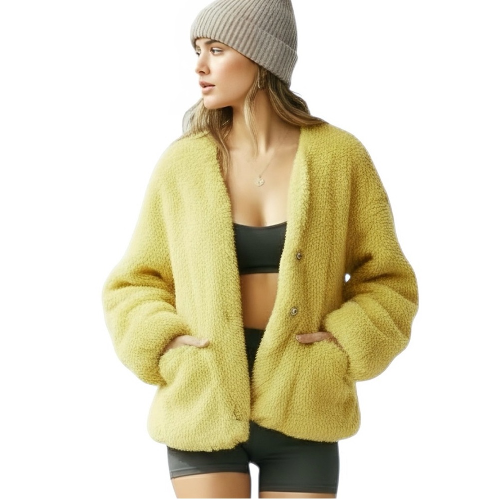 NWT Drop Sleeve Oversized Shag Teddy Jacket - Picture 2 of 10